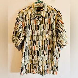 Tori Richard Button Up Shirt Mens XL "Board Room" SURFboard AOP